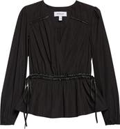 Derek Lam 10 Crosby Dominica Surplice Peplum Top
