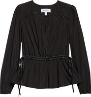 Derek Lam 10 Crosby Dominica Surplice Peplum Top