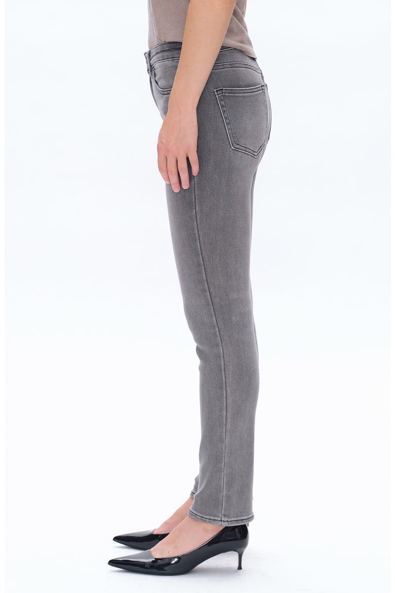 Emily High Waist Slim Straight Leg Jeans, Alternate, color, STONE GREY