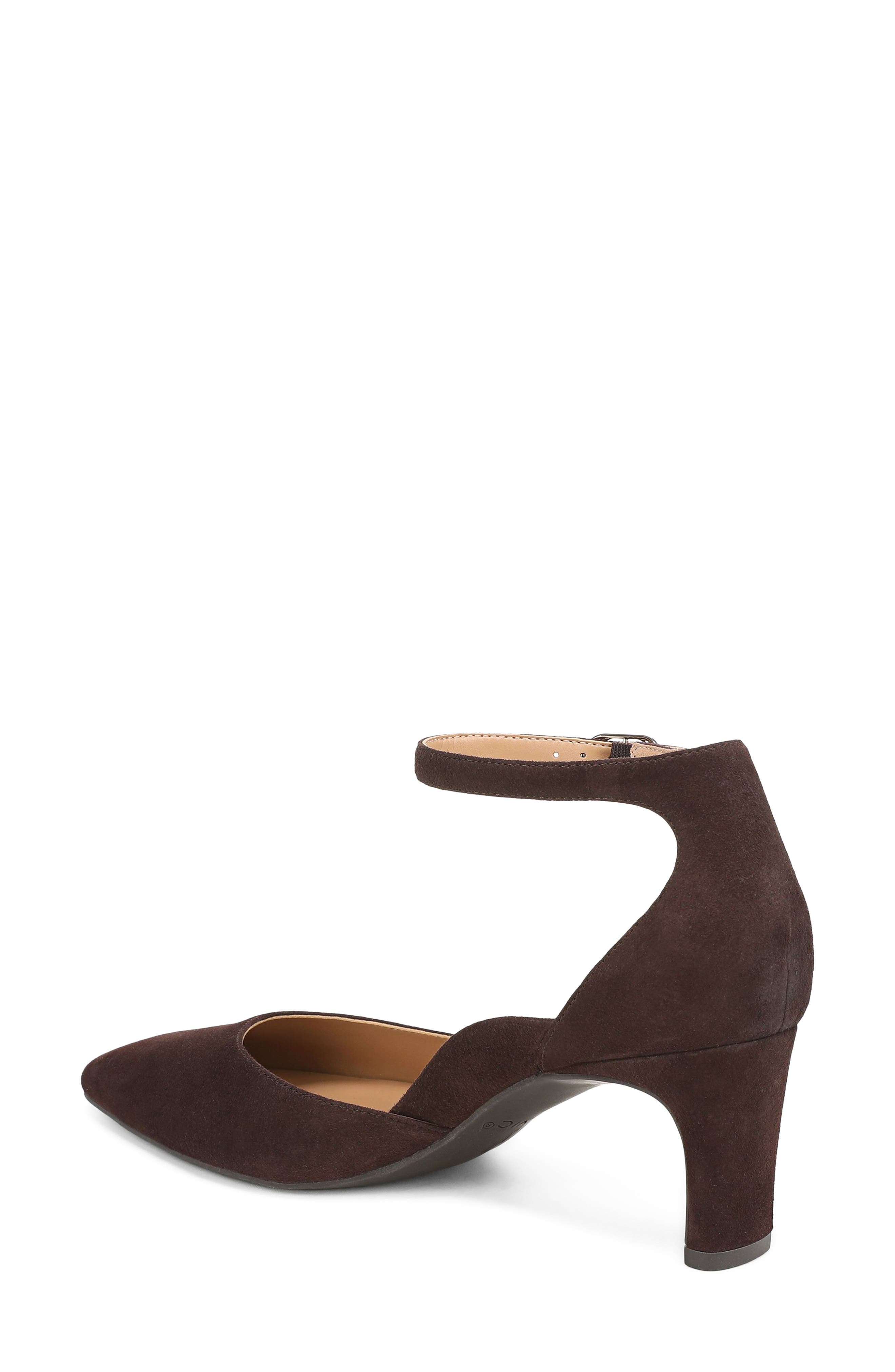 Scarlett Ankle Strap Pump, Alternate, color, CAFE NOIR SUEDE