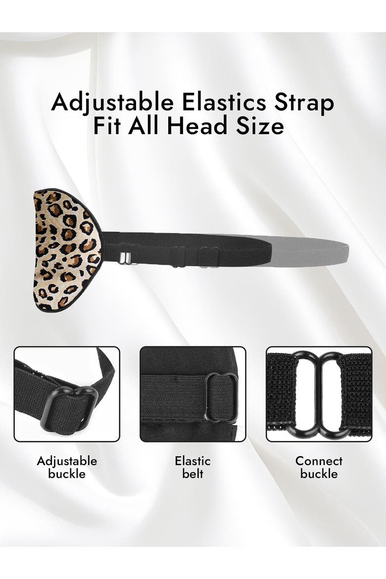 Leopard Silk Scarf & Eye Mask Gift Set, Alternate, color, Leopard