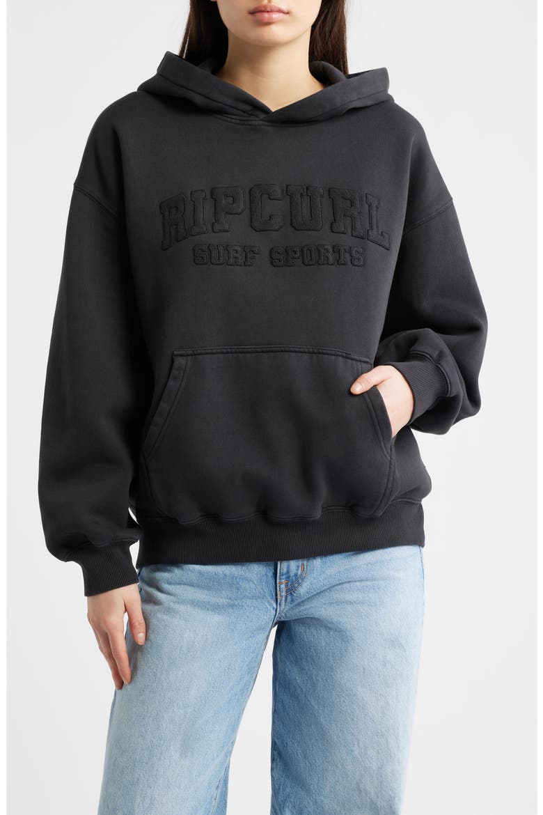 Varsity Sports Hoodie, Main, color, BLACK