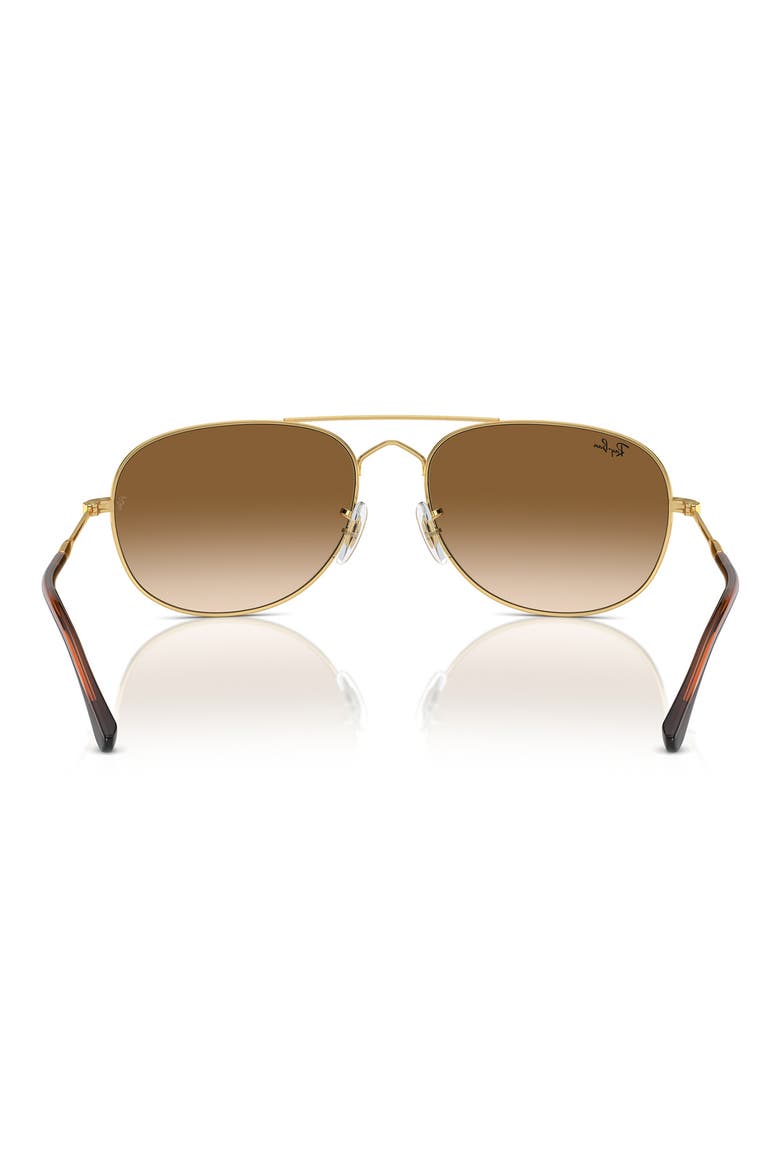 Bain Bridge 57mm Pillow Gradient Aviator Sunglasses, Alternate, color, GOLD FLASH