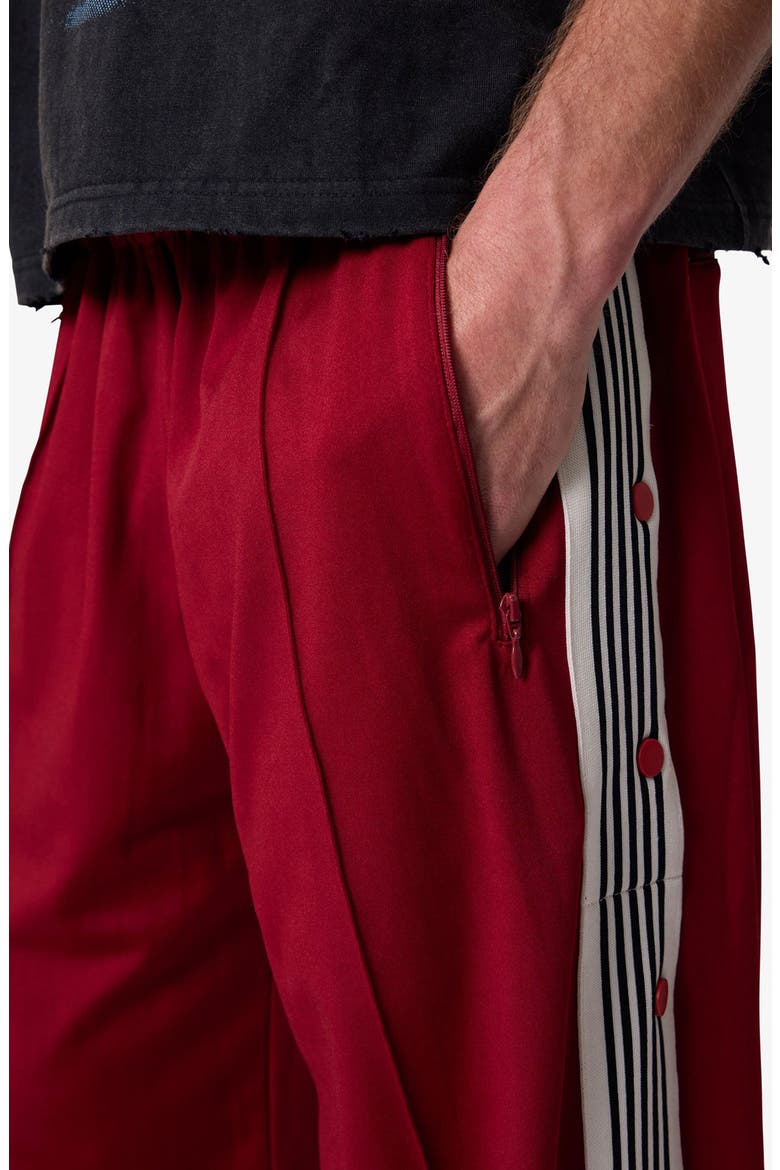 Side Snap Striped Track Pants, Alternate, color, RED