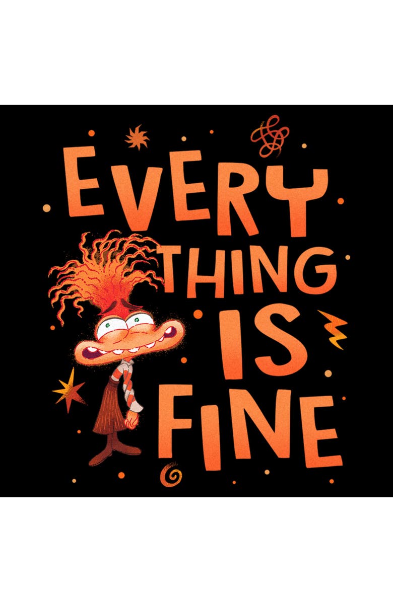 Inside Out 2 Men's Inside Out 2 Anxiety Everything Is Fine  Graphic T-Shirt, Alternate, color, Black