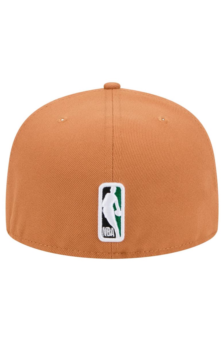 New Era Men's New Era Tan Boston Celtics Color Pack 59FIFTY Fitted Hat, Alternate, color, Tan