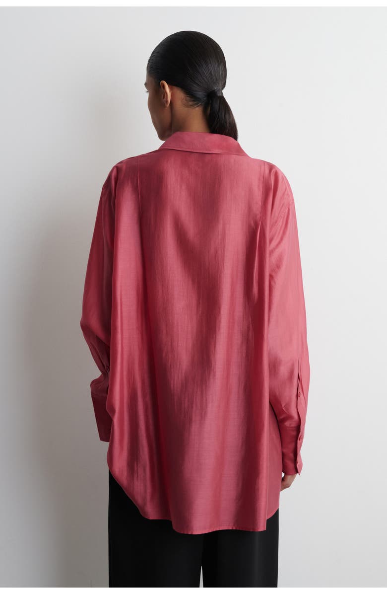 COS Sheer Shirt, Alternate, color, Dark Pink