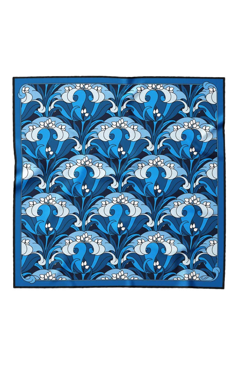 Elizabetta Taranto - Silk Pocket Square for Men, Main, color, Blue