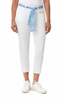 Kensie Belted Skinny Crop Jeans