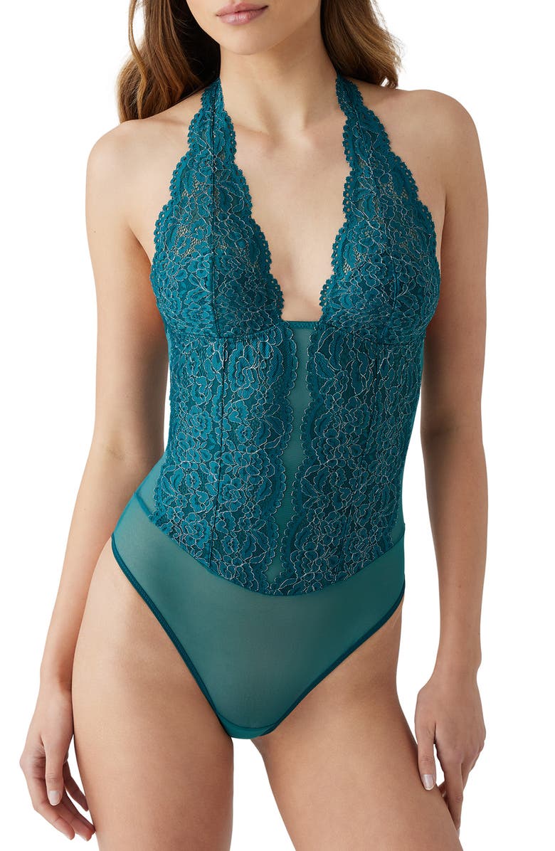 b.tempt'd by Wacoal Ciao Bella Lace Bodysuit, Main, color, 