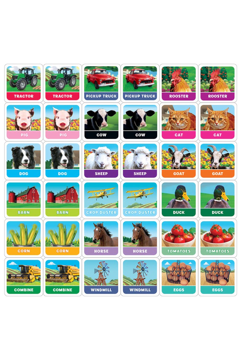 Old MacDonald's Farm Matching Game, Alternate, color, Multicolor