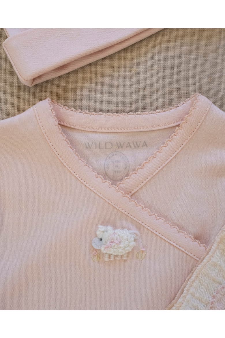 Pima Embroidered Bundle Set, Alternate, color, Pink Lamb