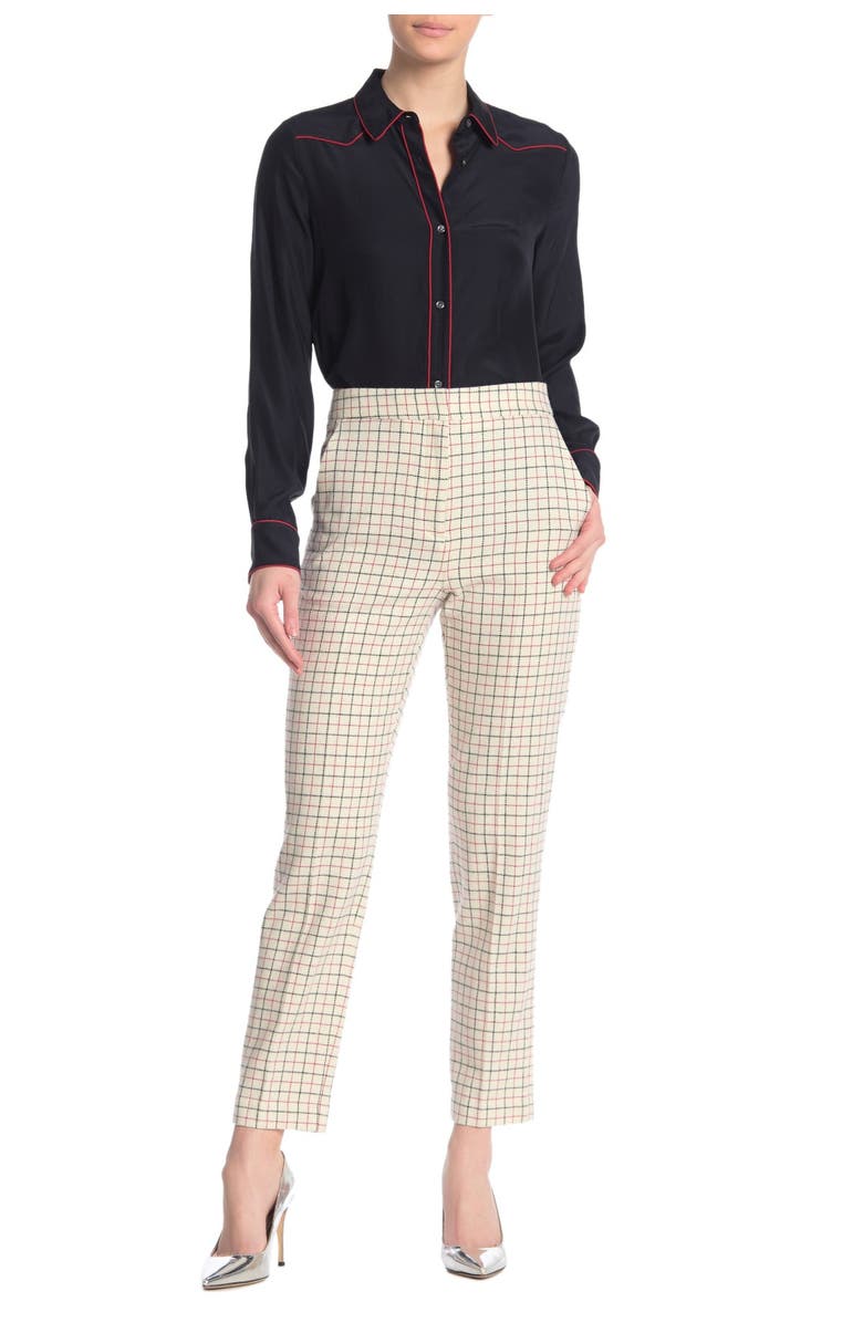 rag & bone Poppy Printed High Waisted Wool Blend Trousers, Alternate, color,