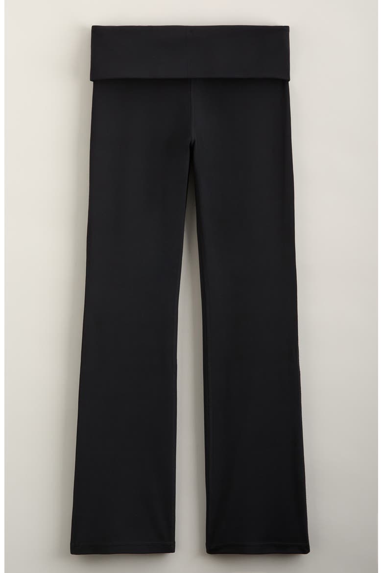 Kids' Live By Foldover Flare Pants, Alternate, color, BLACK