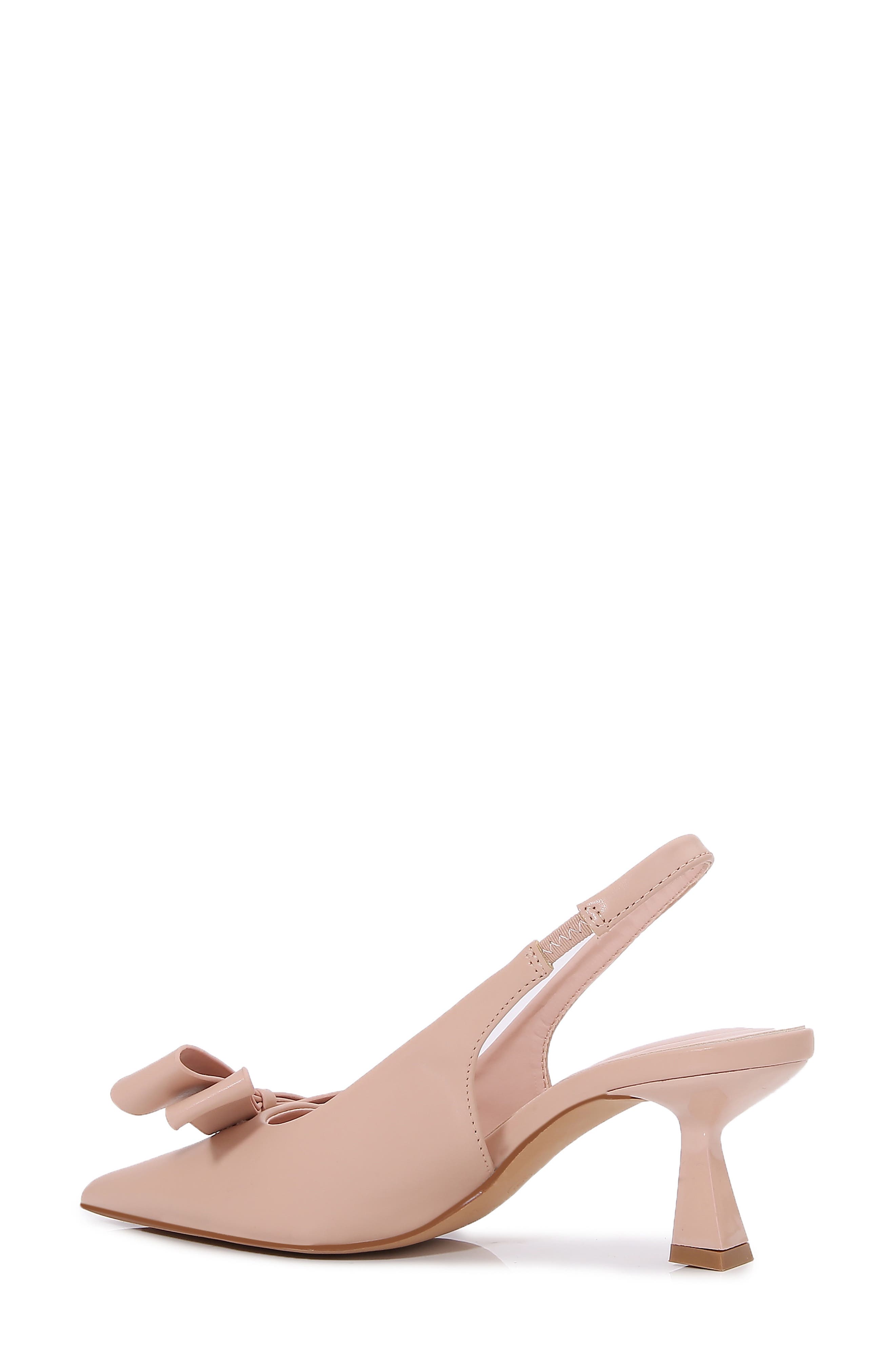 Calliope Asymmetric Bow Slingback Pump, Alternate, color, BEIGE