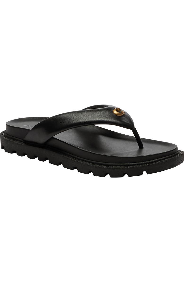 COACH Brynn Flip Flop, Main, color, Black