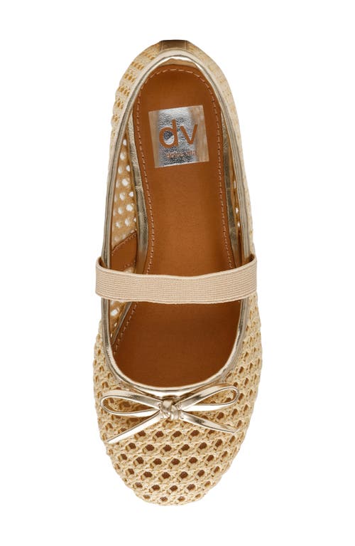 Shop Dolce Vita Dv By  Monay Ballet Flat In Gold Raffia