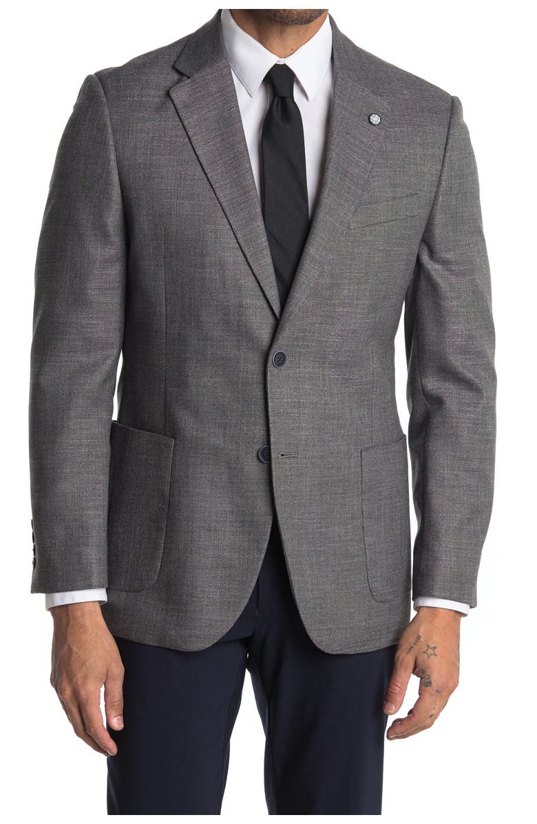 Nautica Notch Lapel Structured Weave Sport Coat, Main, color,