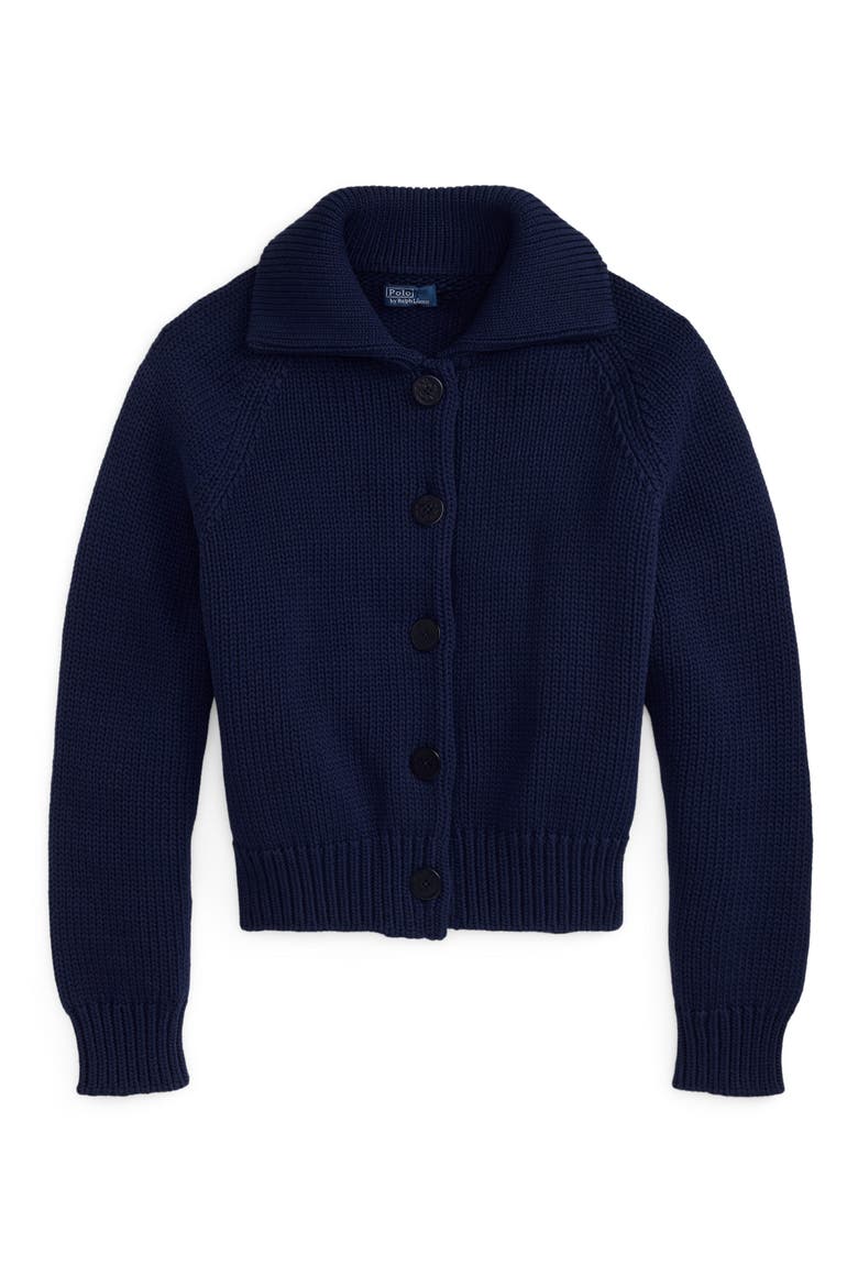 Cotton Blend Cardigan, Alternate, color, CRUISE NAVY