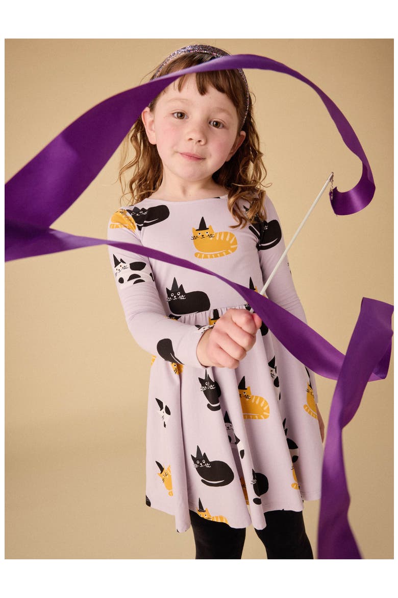 Printed Ballet Dress, Alternate, color, Cats in Hats