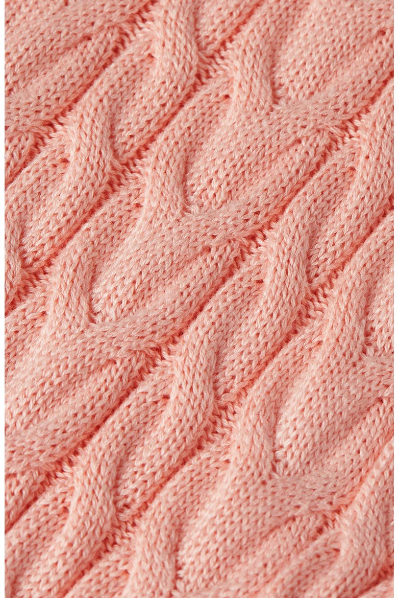 Kids' Cable Stitch Sweater Pants, Alternate, color, APRICOT BLUSH