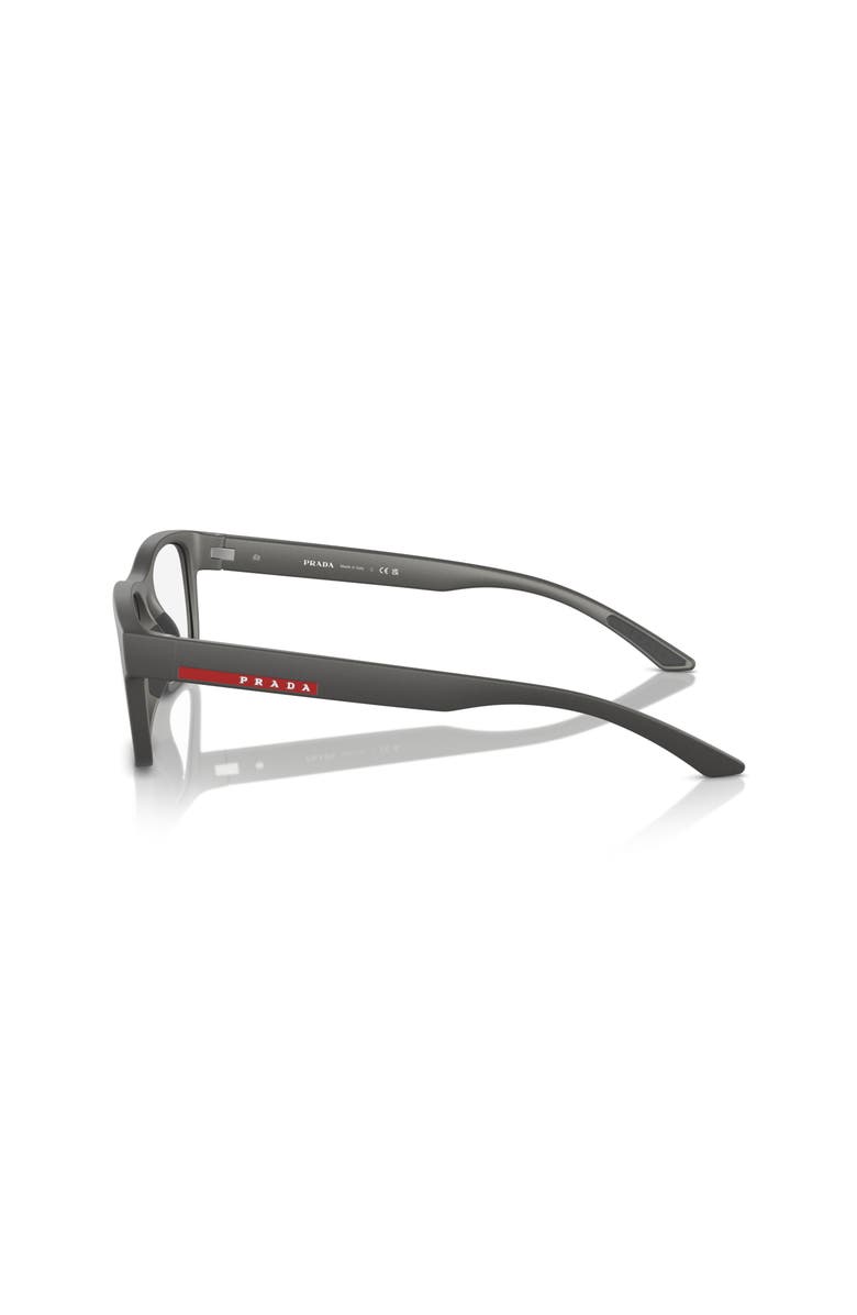 Prada Linea Rossa 54mm Rectangle optical glasses, Alternate, color, Silver