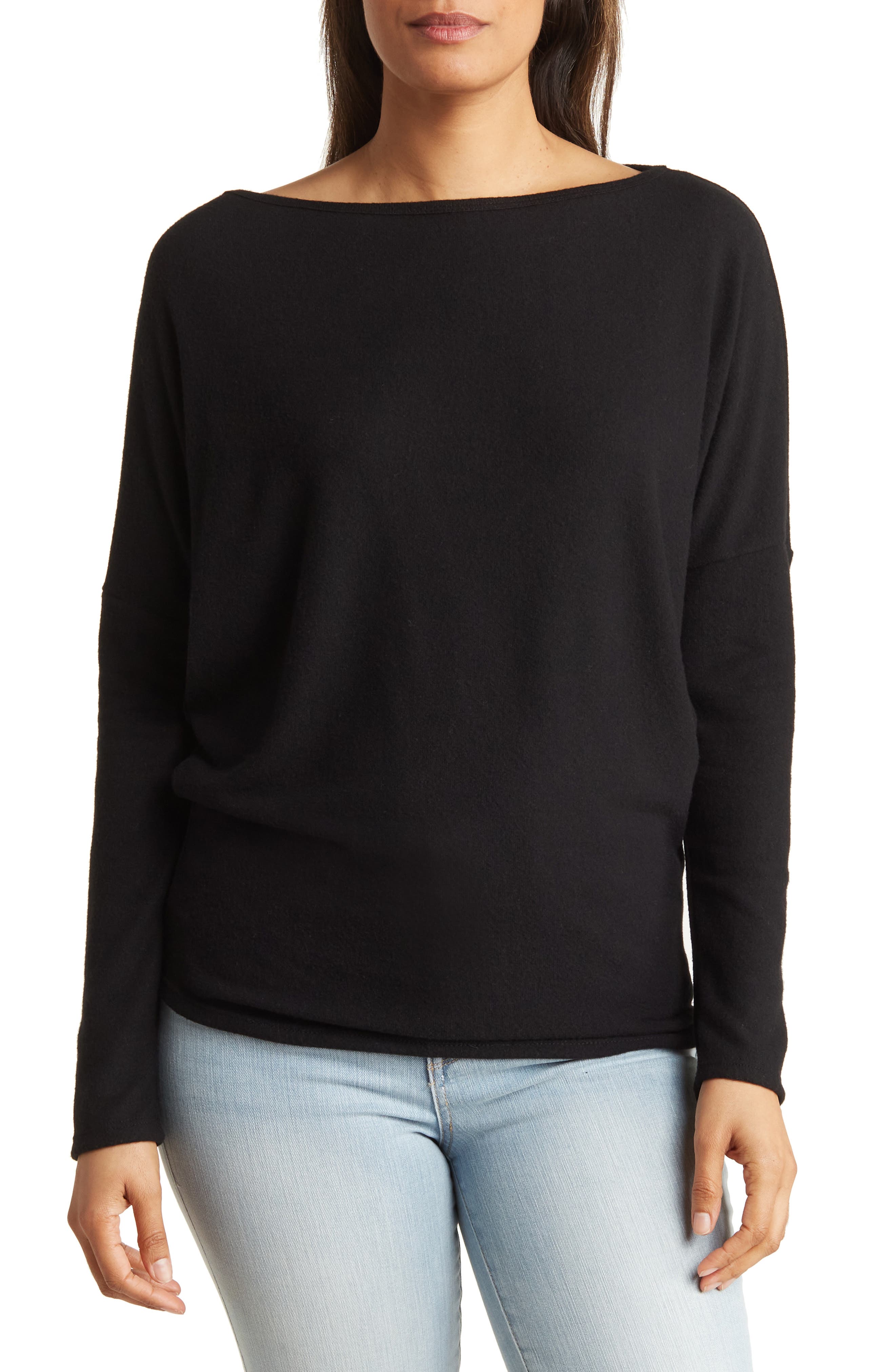 GO COUTURE Boatneck Dolman Sweater