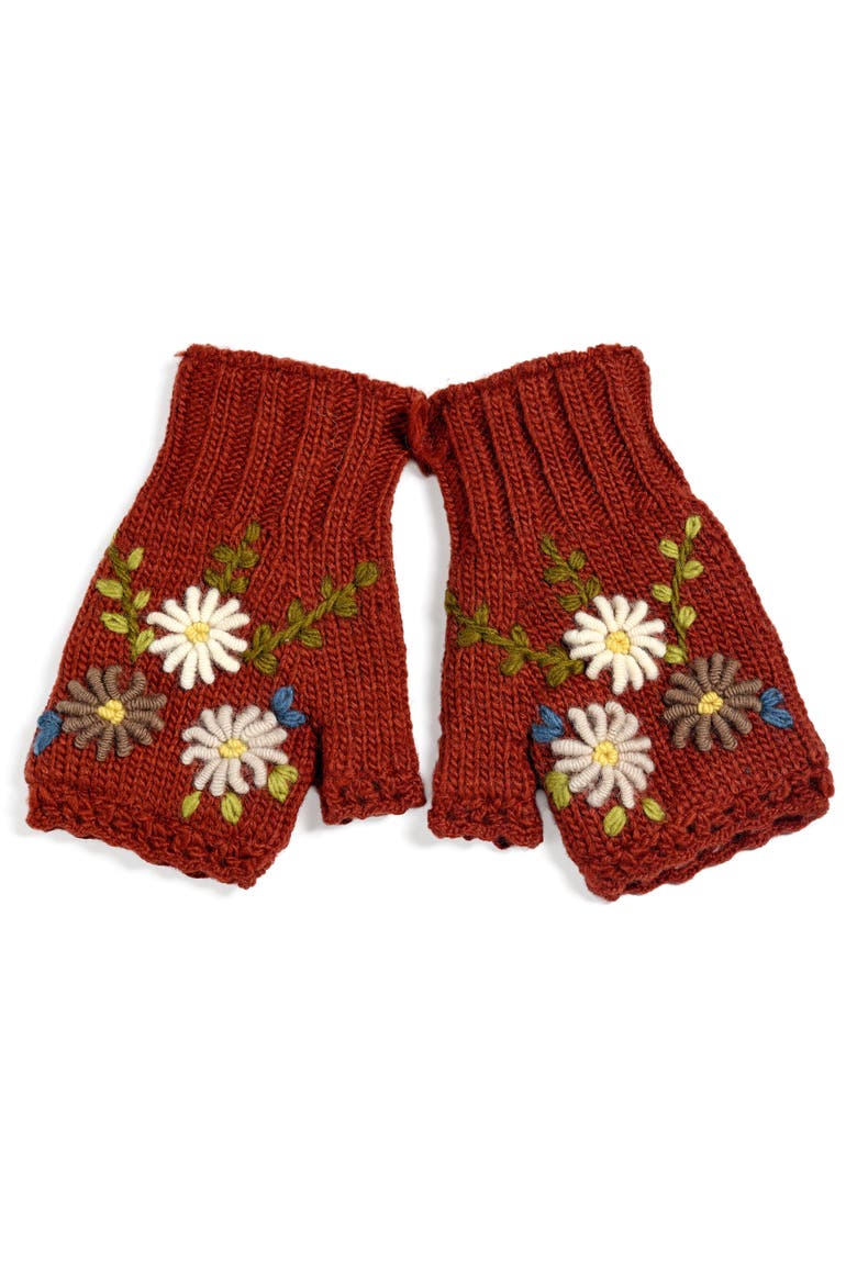 Bloom Mittens, Alternate, color, Black