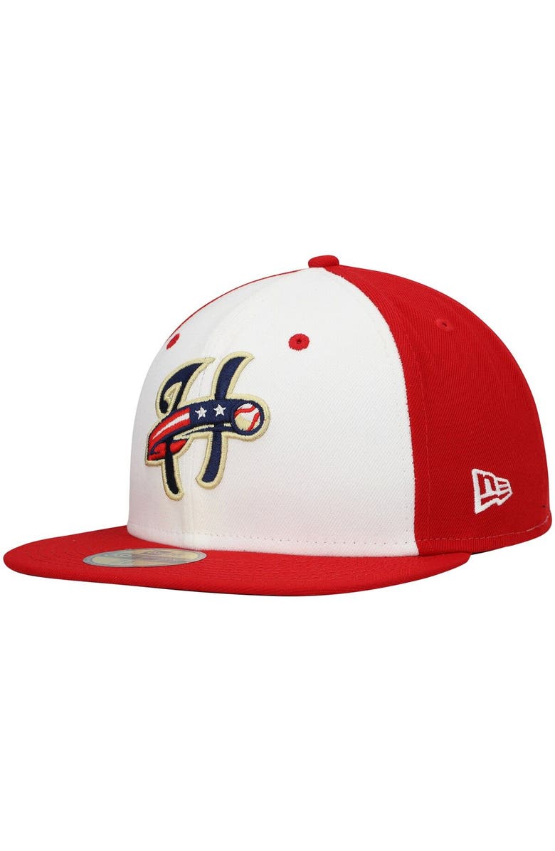 New Era Men's New Era White Harrisburg Senators Authentic Collection Team Alternate 59FIFTY Fitted Hat, Main, color, White