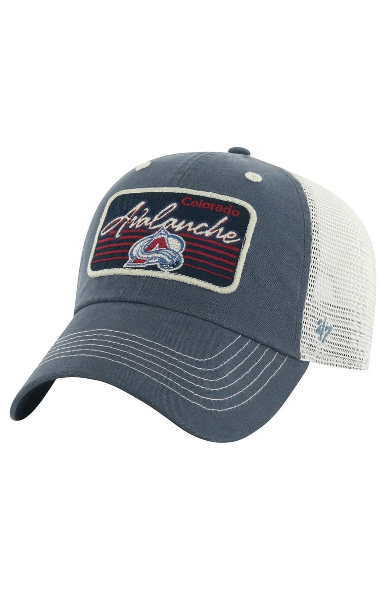 '47 Men's '47  Navy Colorado Avalanche Five Point Patch Clean Up Adjustable Hat, Main, color, 
