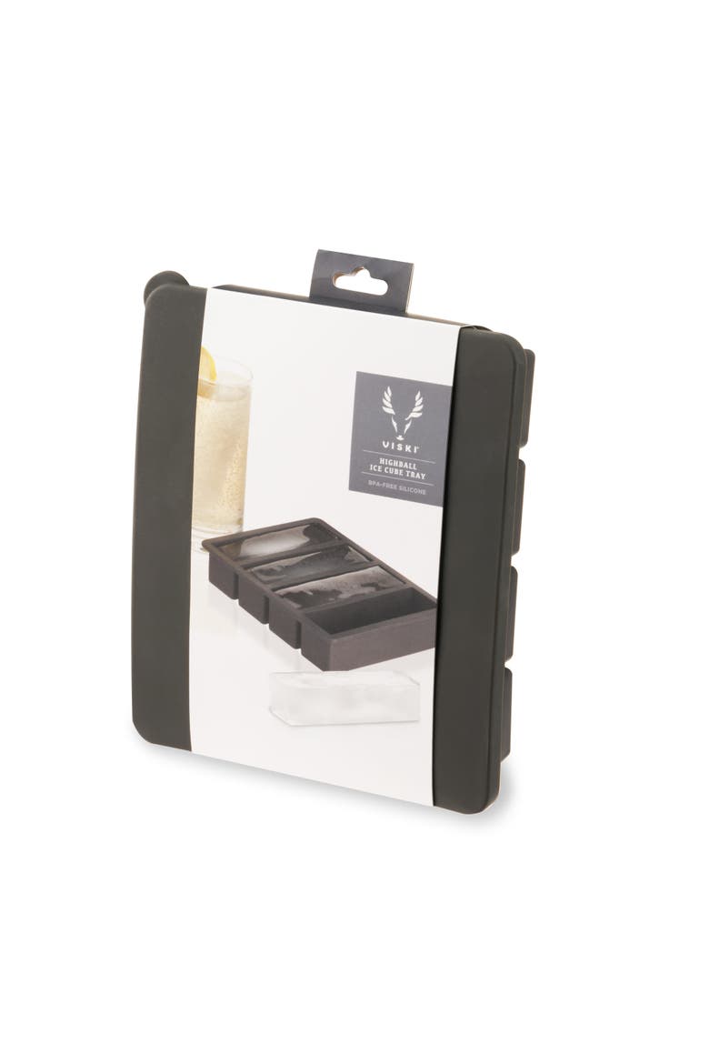 Glacier Highball Ice Cube Tray with Lid in Grey, Alternate, color, Grey