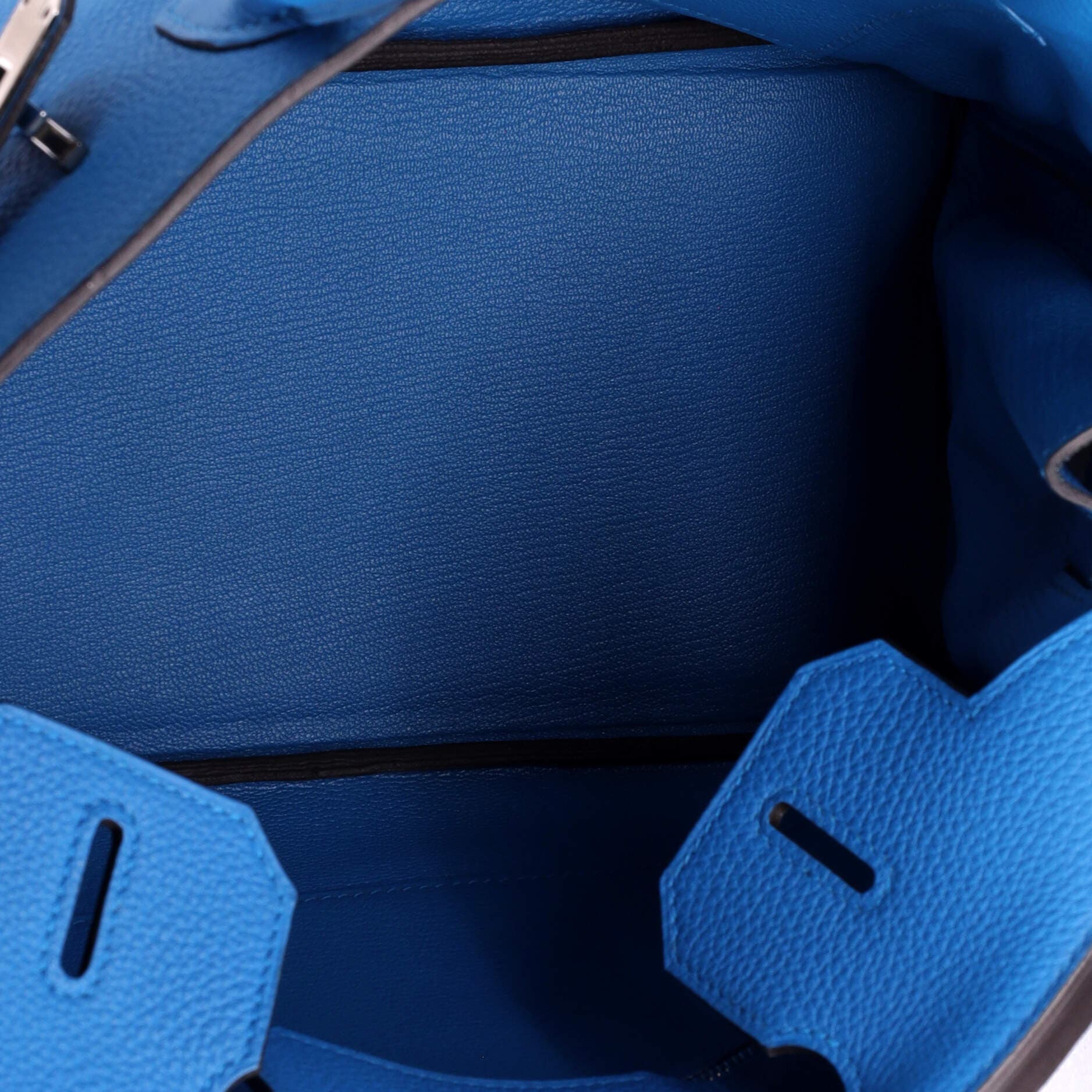 Pre-Owned Hermes Birkin Handbag Blue Togo with Palladium Hardware 30, Alternate, color, Bleu Zanzibar