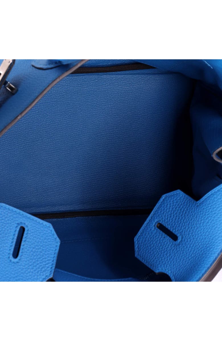 Pre-Owned Hermes Birkin Handbag Blue Togo with Palladium Hardware 30, Alternate, color, Bleu Zanzibar