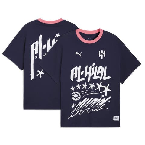 Men's Puma Navy Al Hilal 2025 FIFA Club World Cup Hoops T-Shirt