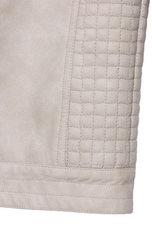X-ray Xray Kids' Hooded Faux Leather Moto Jacket In Neutral