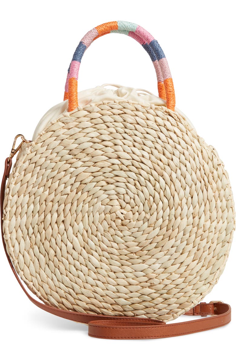 Nordstrom Joni Circular Raffia Tote, Alternate, color,
