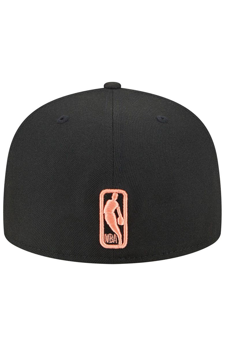 New Era Men's New Era Black Golden State Warriors Floral Side 59FIFTY Fitted Hat, Alternate, color,