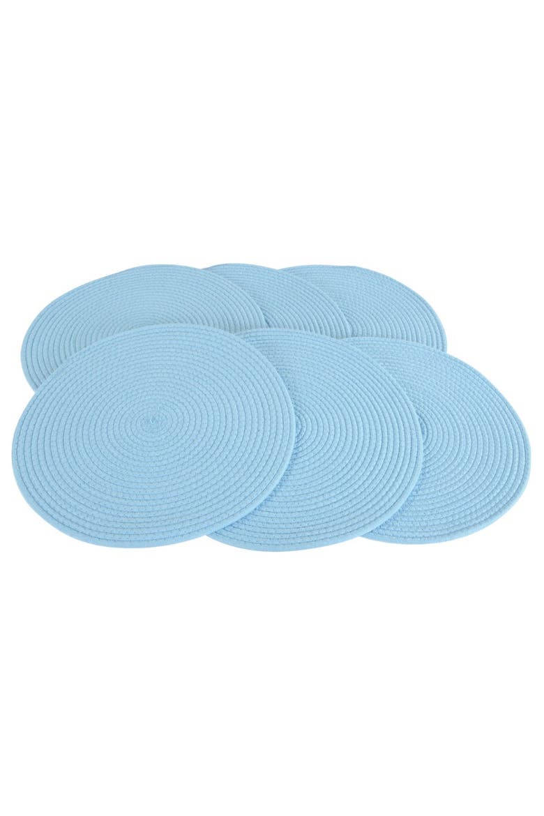 Flex Spot Woven Mat - Blue - Set of 6, Main, color, Blue