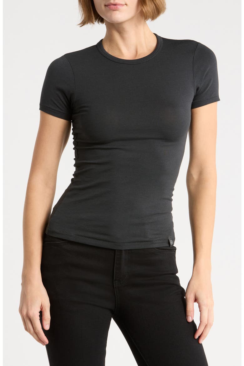Lucy Crewneck T-Shirt, Main, color, BLACK