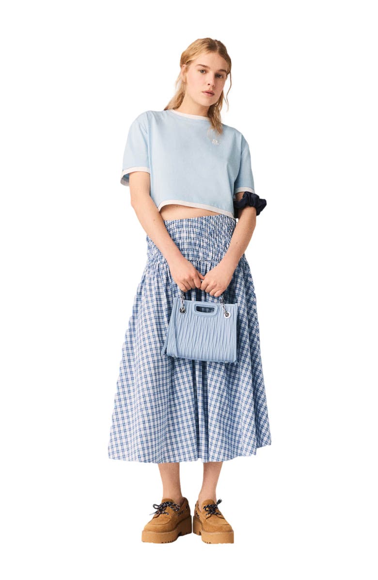 maje Two-tone T-shirt, Main, color, Blue Sky