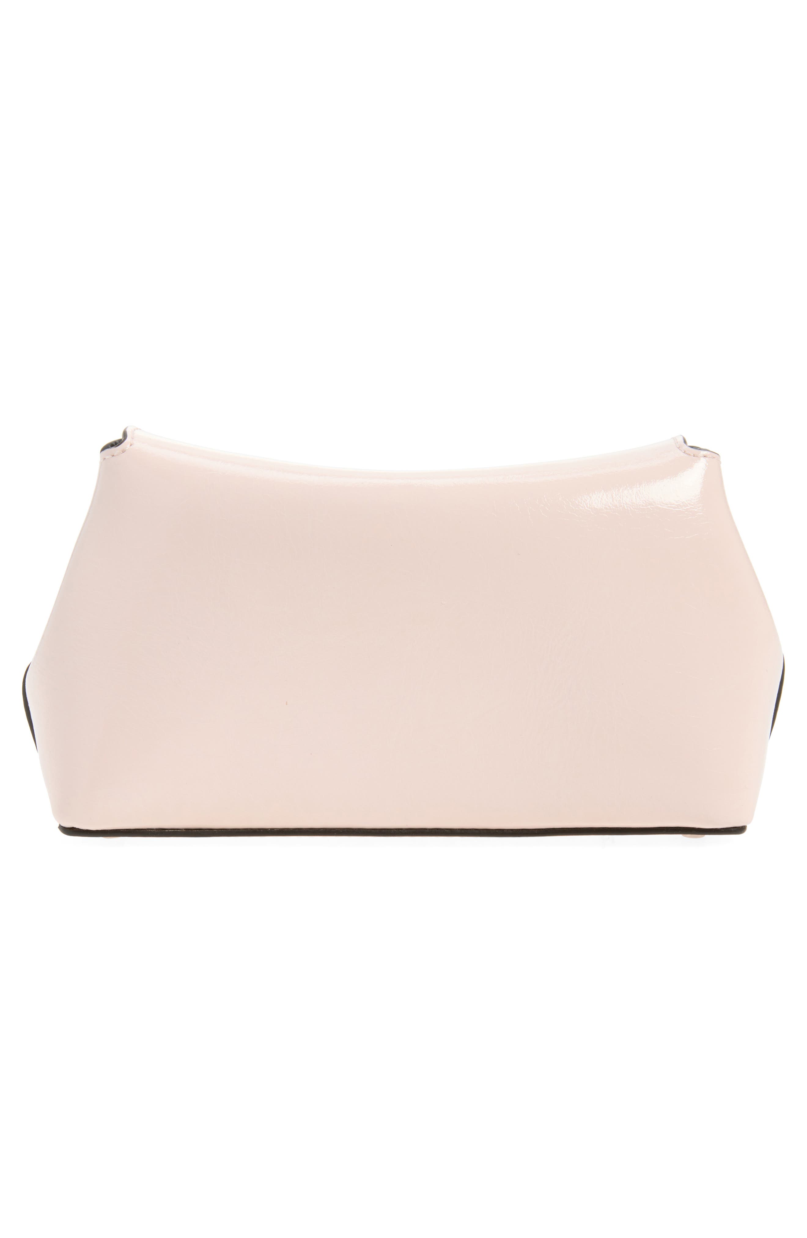 TOTEME Mini T-Lock Naplak Leather Clutch, Alternate, color, Flamingo
