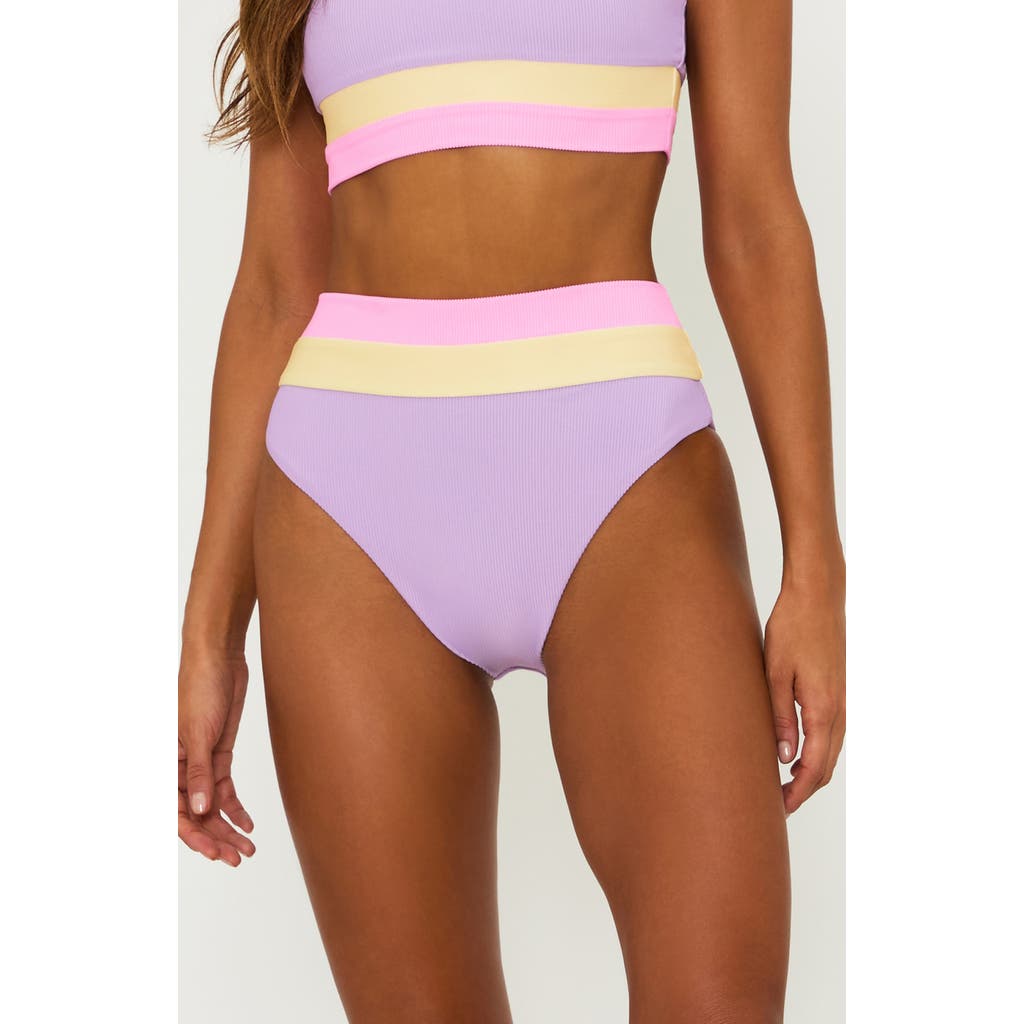 BEACH RIOT BEACH RIOT HEIDI COLORBLOCK BIKINI BOTTOMS