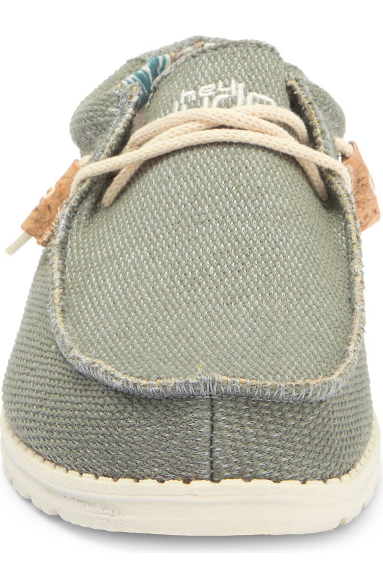 Hey Dude Wally Moc Toe Slip-On Shoe, Alternate, color, Sage