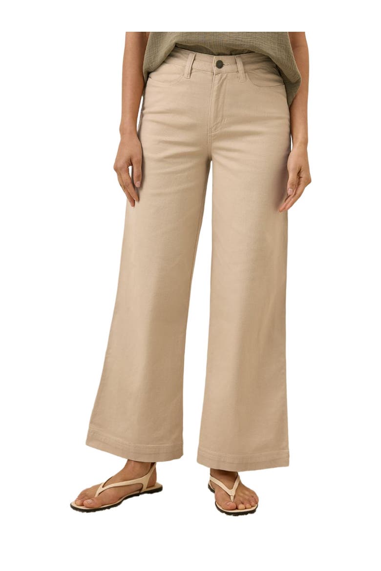 Organic Stretch Twill Wide Leg Pant, Alternate, color, Sandshell