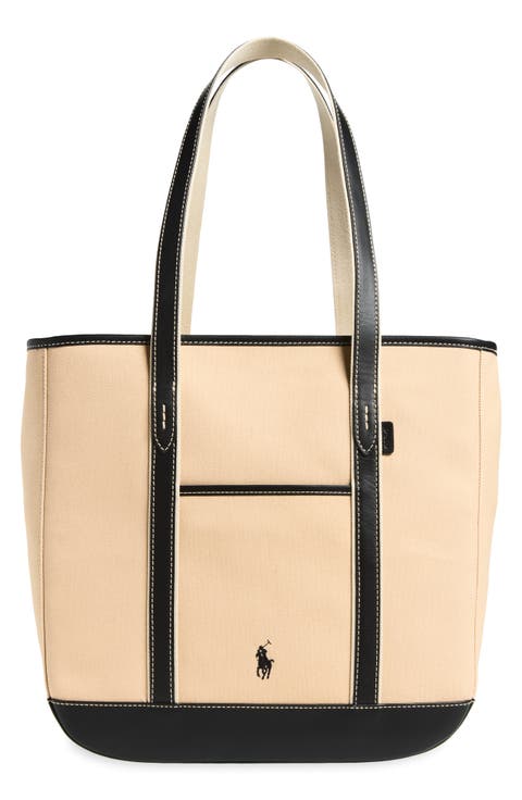 Medium Canvas & Leather Tote