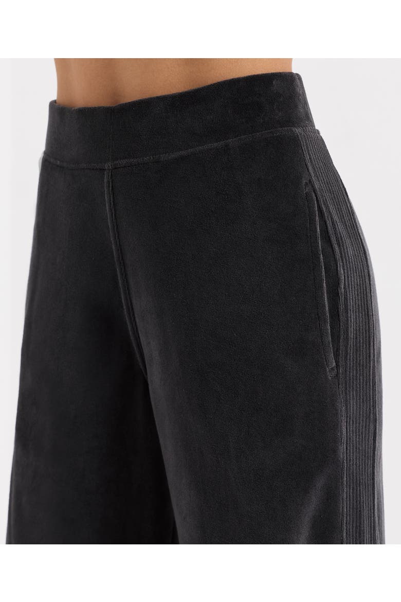 Organic Cotton Pure Velour Rib Tuxedo Stripe Pant, Alternate, color, Storm