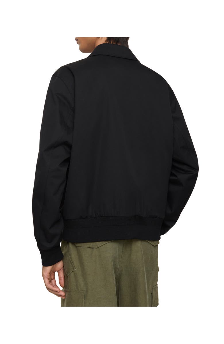 Burberry Gabardine Harrington Jacket, Alternate, color, Black