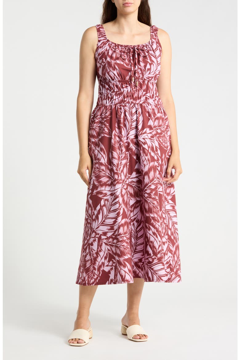 Graphic Print Cotton Dress, Main, color, FIG