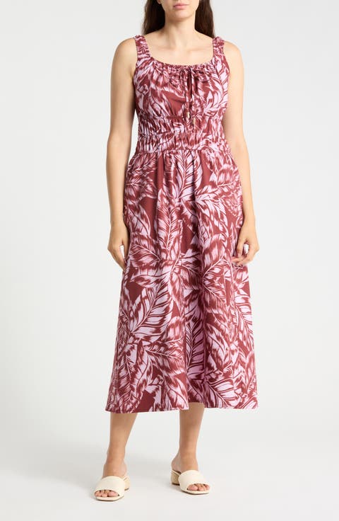 Graphic Print Cotton Dress