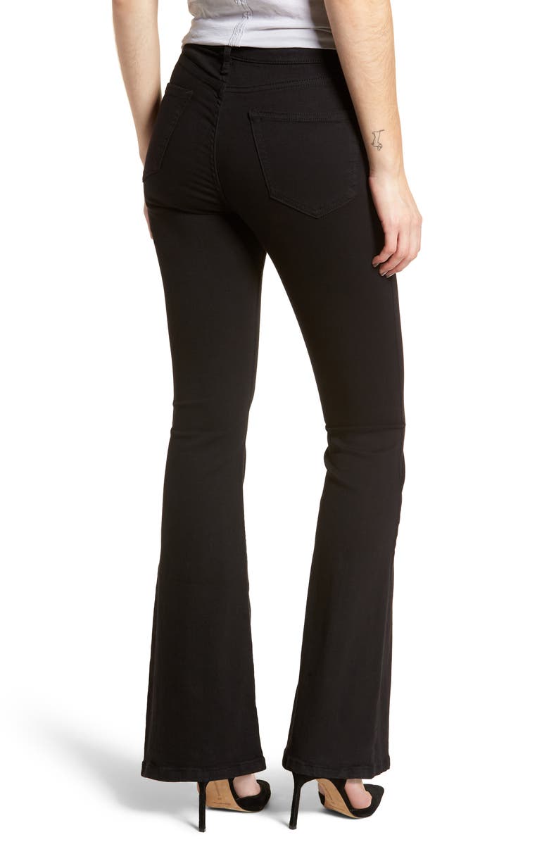 Topshop Jamie High Waist Flare Leg Jeans, Alternate, color,